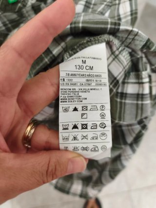 Camicia Benetton quadri bimba