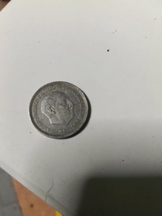 Moneda 74estrellas  5 Pesetas Franco 1957