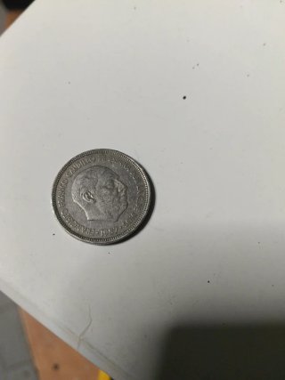 Moneda 74estrellas  5 Pesetas Franco 1957