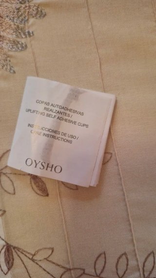 Copas Adhesivas Realzantes Oysho Beige