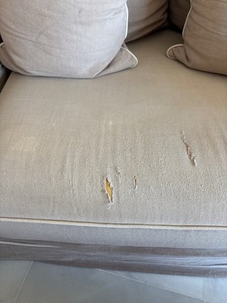 Sillón doble y reposapiés Maisons du Monde