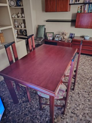 Juego 6 Sillas Comedor Madera Tapizadas