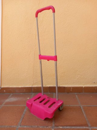 Carro para mochila escolar rosa