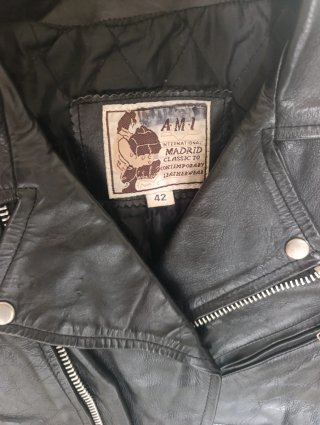 Chaqueta Cuero Moto Heavy Hombre Talla M