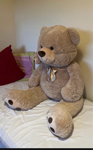 Oso de peluche grande con osito pequeño