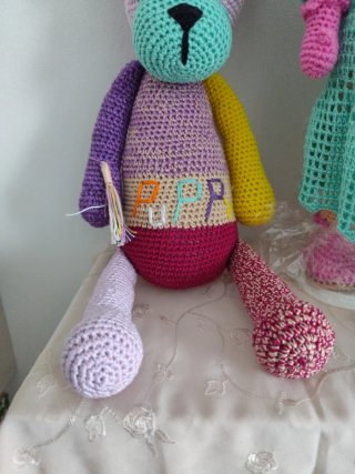 Perro y Muñeca Crochet Hechos a Mano
