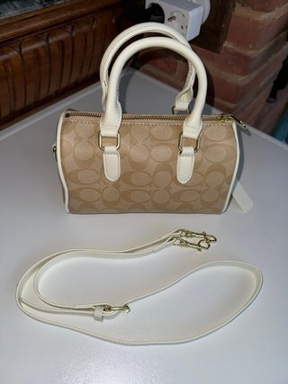 Bolso Coach Beige y Blanco