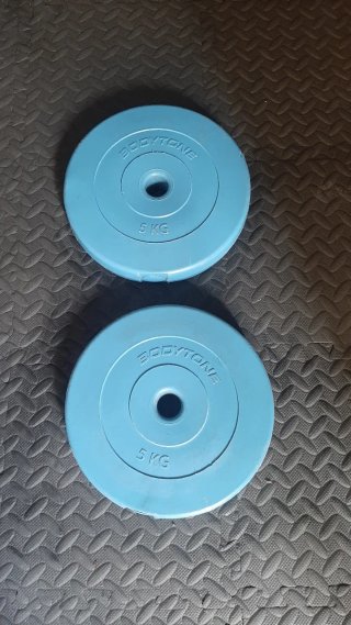 2 Dischi da Sollevamento Pesi Bodytone 5kg Blu