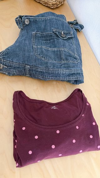 Conjunto premamá mono y camiseta
