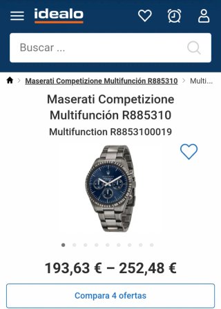 Reloj Maserati Competizione Hombre.