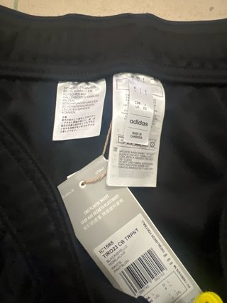 Pantalón Adidas Hombre Talla L Negro/Amarillo
