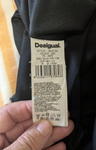 Vestido Desigual Talla M Rayas y Estampado