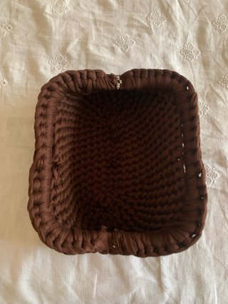 Pochette marrone chiusura 20 cm