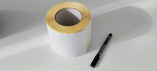 Rollo 500 etiquetas adhesivas blancas