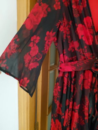 Vestido gasa floral Lamusa talla 54