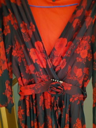 Vestido gasa floral Lamusa talla 54