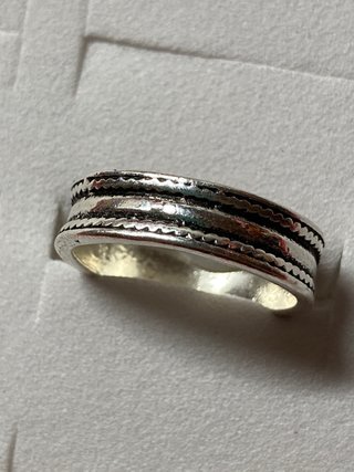 Anillo Acero Diseño Rayas Talla 17mm