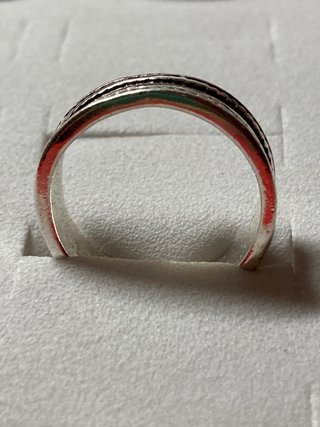 Anillo Acero Diseño Rayas Talla 17mm