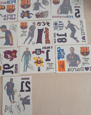 Lote  17 calcomanías FC Barcelona