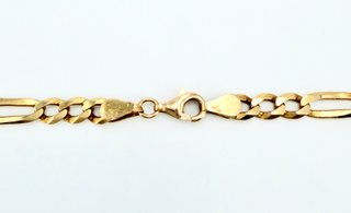 Cadena Figaro de oro de 18k, 22.19 g, 64.5 cm.