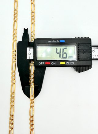 Cadena Figaro de oro de 18k, 22.19 g, 64.5 cm.
