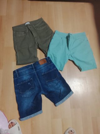 Pantalones cortos unisex (2 colores) Y1 vaquero