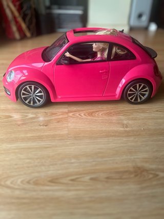 Coche Juguete Barbie Volkswagen Beetle Rosa