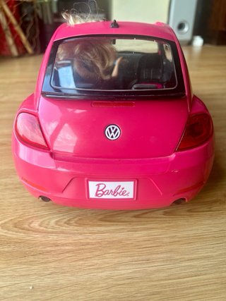 Coche Juguete Barbie Volkswagen Beetle Rosa