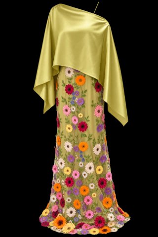 Vestido Matilde Cano verde floral