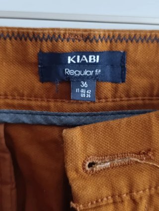 Calças Kiabi Laranja Tamanho M