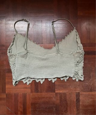Top encaje verde
