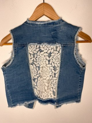 Gilet in jeans bambina tg. 12 anni