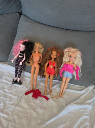Lote de 4 muñecas Barbie y accesorios