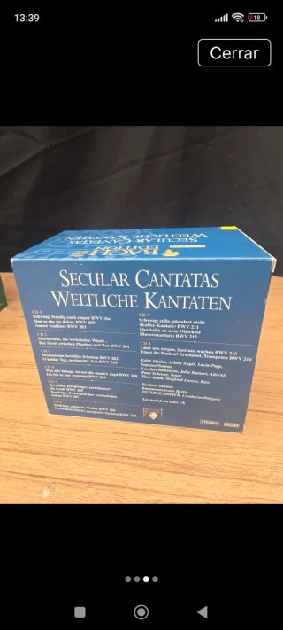 Bach: Todas sus Cantatas Seculares. 8 CDs.