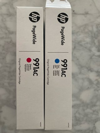 Cartuchos HP 991AC Cian y Magenta Originales