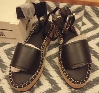 Sandalias ASOS DESIGN plataforma esparto T37