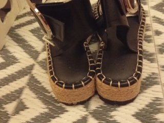 Sandalias ASOS DESIGN plataforma esparto T37
