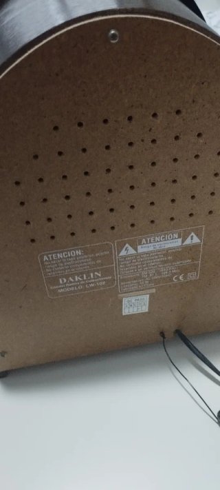 Radio Vintage Daklin madera/dorado envejecido