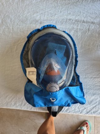 Máscara de buceo integral M-S y aleta de tiburón,