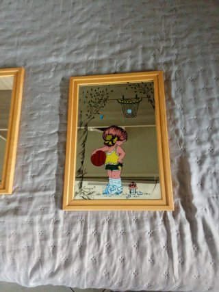 Coppia quadretti con cornice dorata