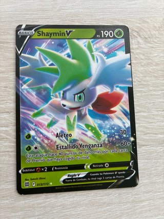 4 Cartas Pokémon V Rillaboom, Zamazenta, Shaymin,