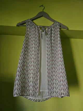 Camisa sin mangas Zara estampado pájaros