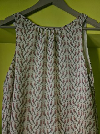 Camisa sin mangas Zara estampado pájaros