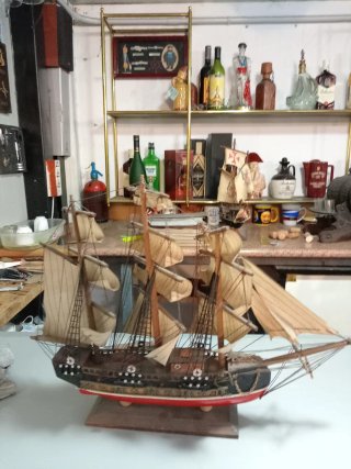 Maqueta de barco Cutty Sark  40x50cm