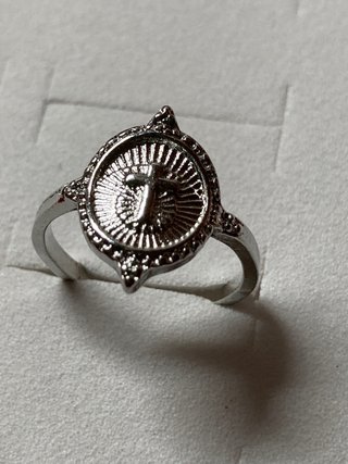 Anillo Cruz Acero Inoxidable Talla 17