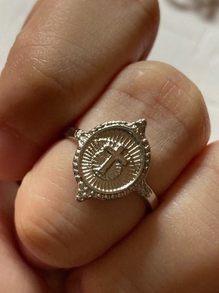 Anillo Cruz Acero Inoxidable Talla 17