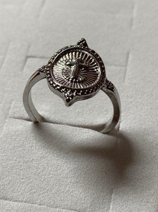 Anillo Cruz Acero Inoxidable Talla 17