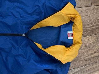 Chaqueta Kappa Y2K Ligera Azul y Amarilla
