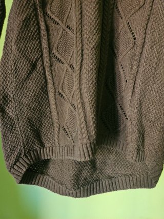Jersey Zara Marrón Punto Trenzado