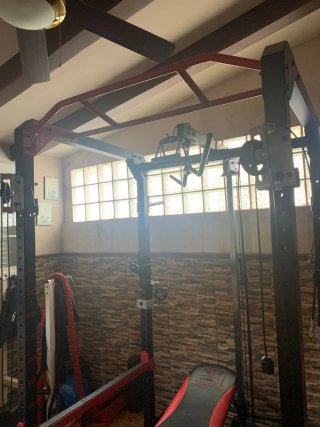 Jaula Musculación Decathlon + Adaptadores Hungceed